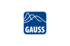 Gauss logo featuring wave patterns