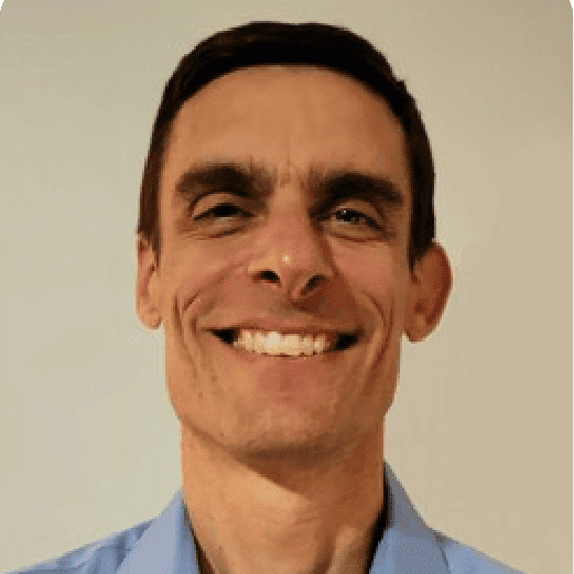 Happy person with short hair